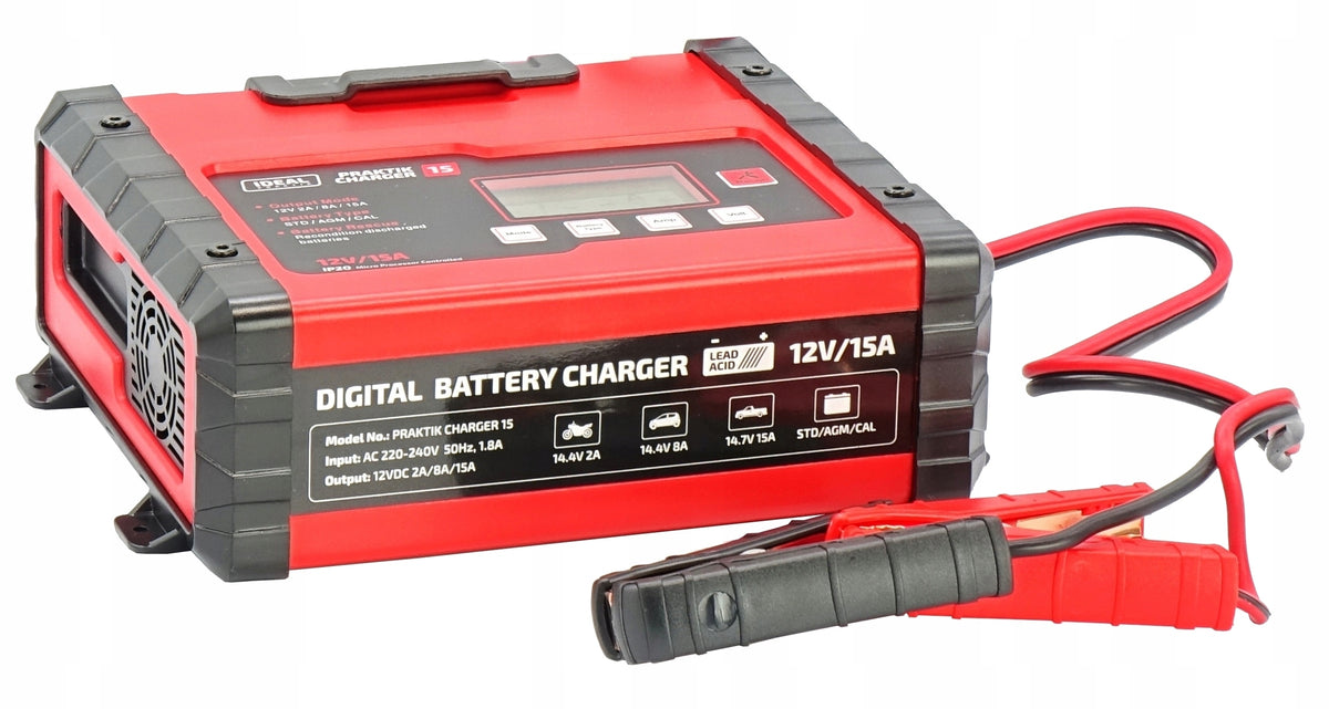 RECTIFIER PRAKTIK CHARGER 15 LCD 12V IDEAL Brand IDEAL