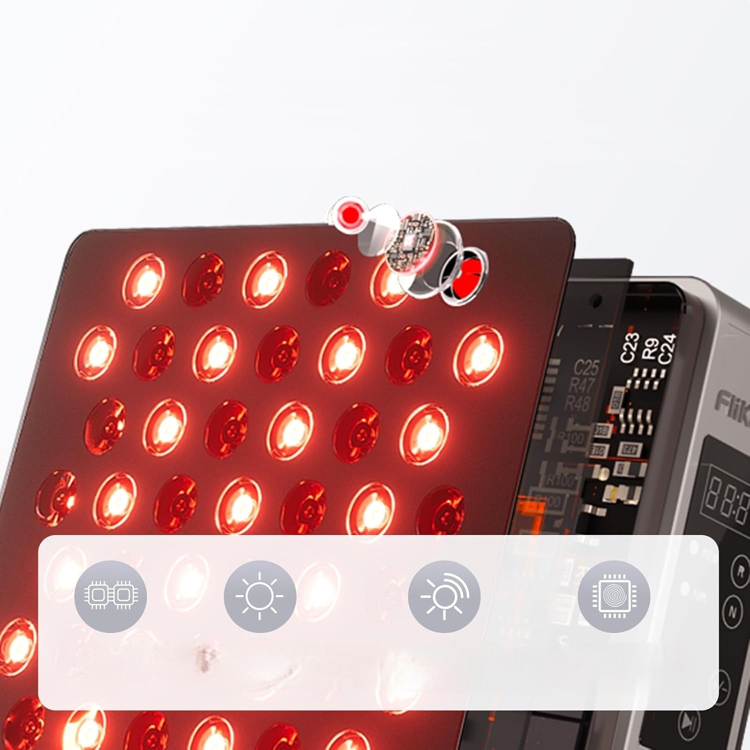 RED LIGHT THERAPY LAMP FLIKEZE SPECTRAPANEL BASIC 78 LEDS Medical device no
