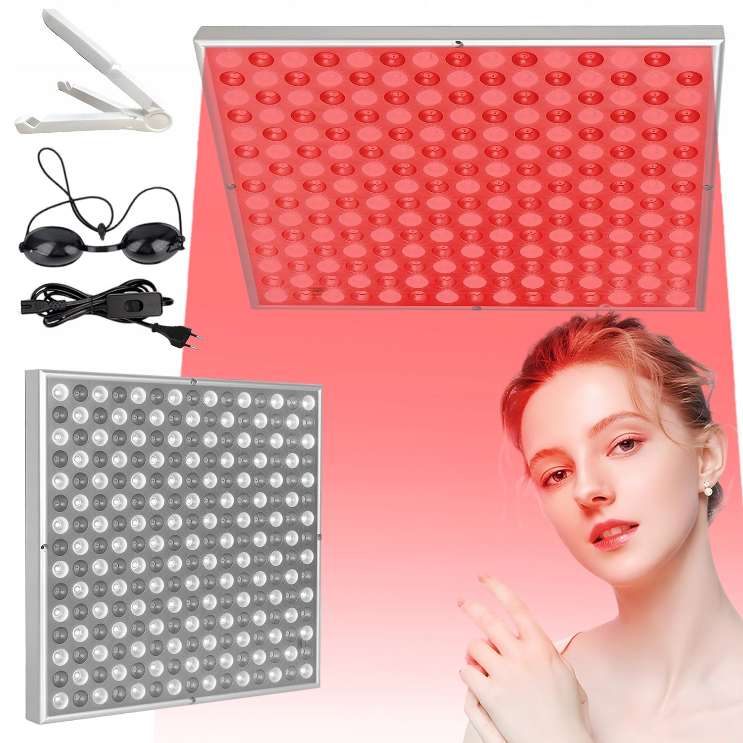 RED LIGHT THERAPY LAMP FOR FACE AND BODY WITH 225 LEDS