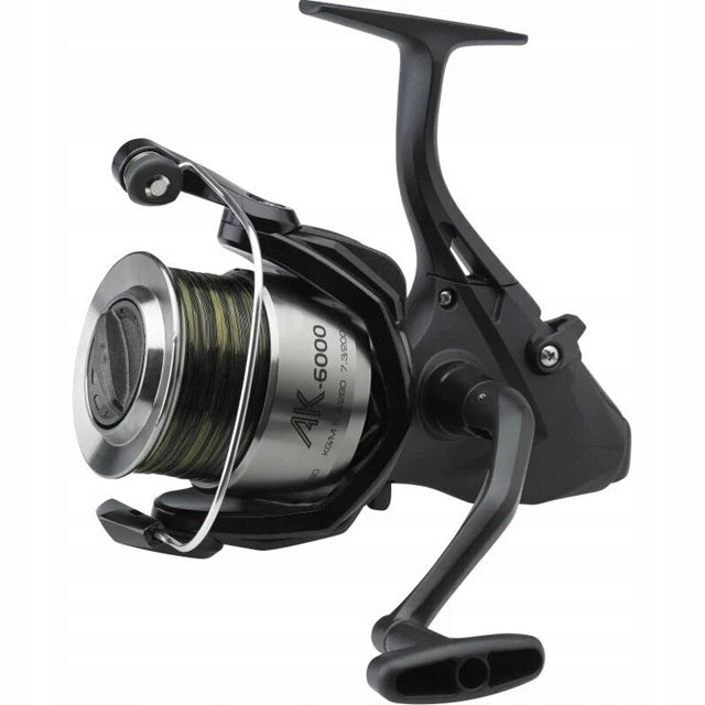 REEL OKUMA AK 6000 BAITFEEDER WITH FISHING LINE
