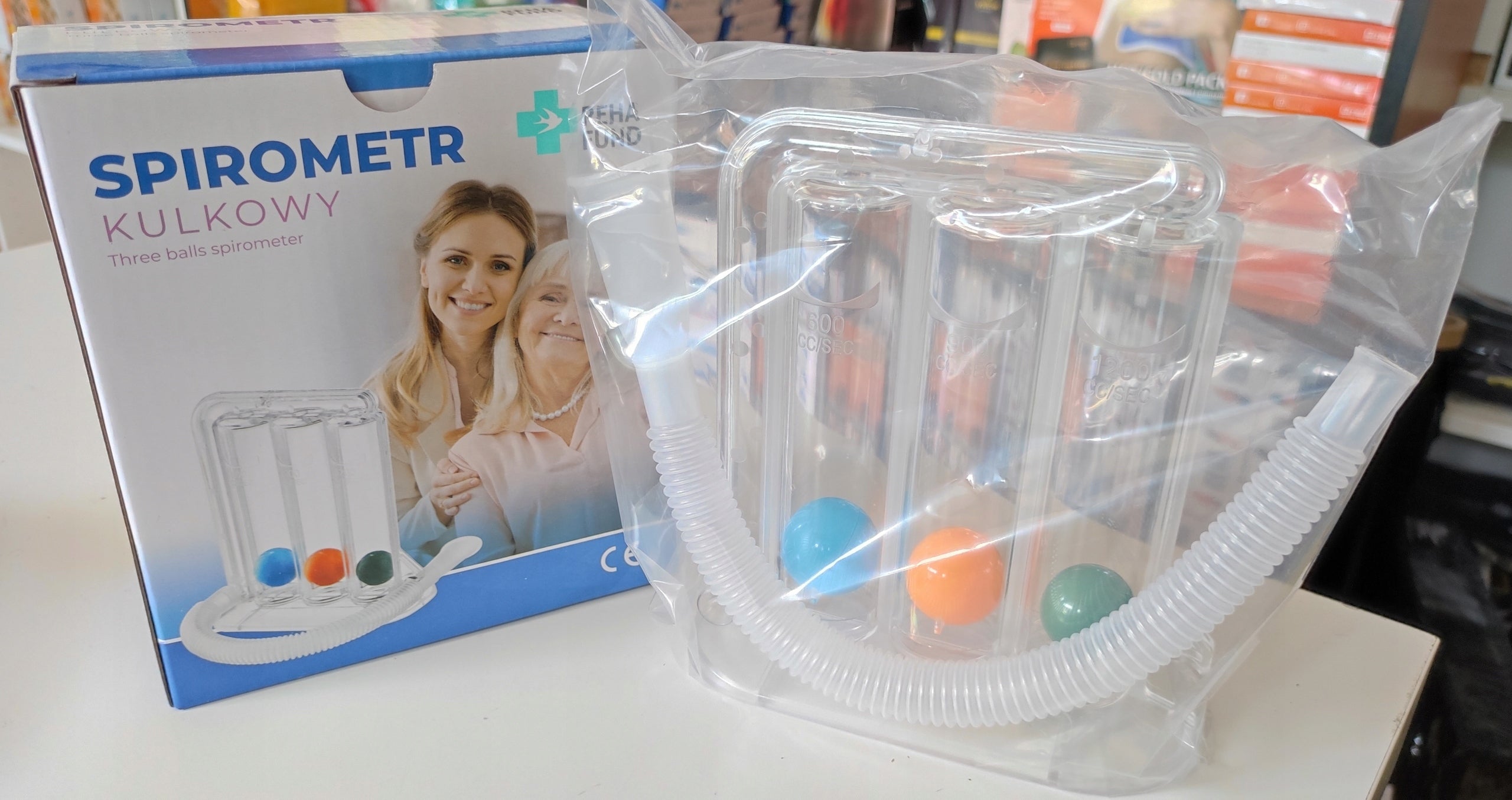 REHAFUND RX1402 BALL SPIROMETER BREATHING TRAINER Brand Reha Fund