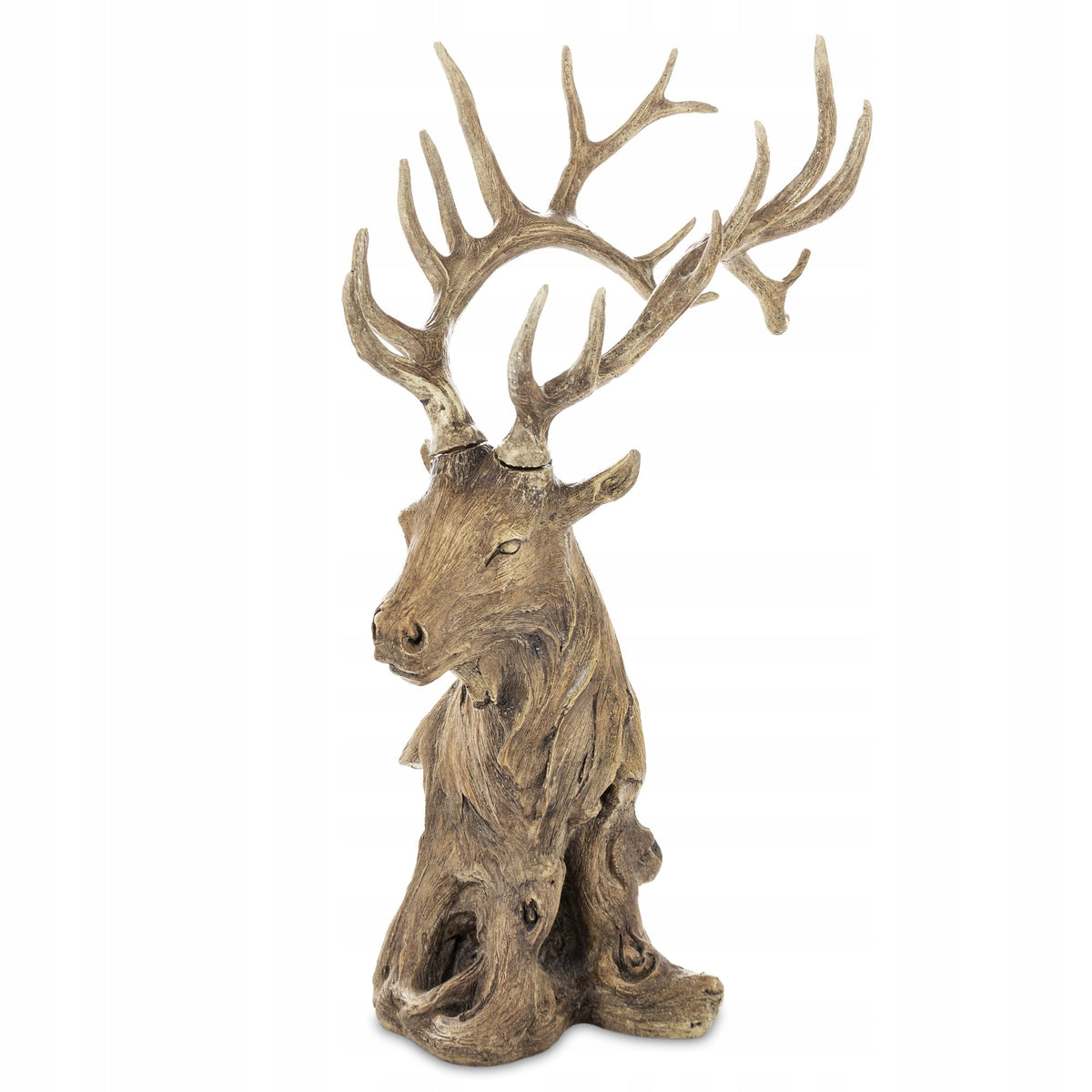 REINDEER FIGURINE CHRISTMAS DEER DECORATION BUST STATUE ANTLERS ORNAMENT
