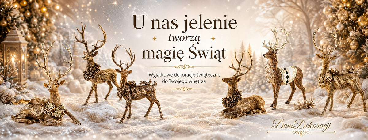 REINDEER FIGURINE CHRISTMAS DEER DECORATION LYING FIGURINE GOLD ORNAMENT Manufacturer code 139467