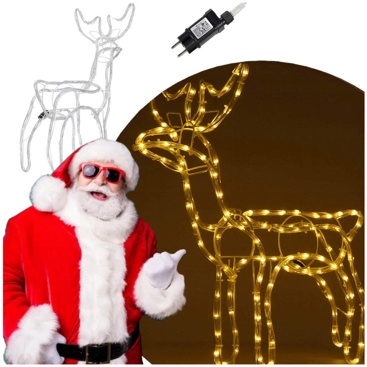 REINDEER LED GLOWING MOVABLE 110CM DECORATION