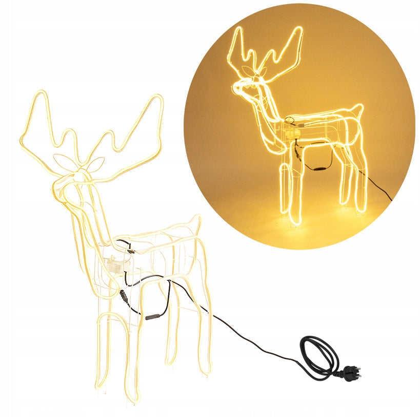 REINDEER LED LARGE XXL MOVABLE HEAD WARM WHITE EXTERNAL PLUG IP44 Packaging status original