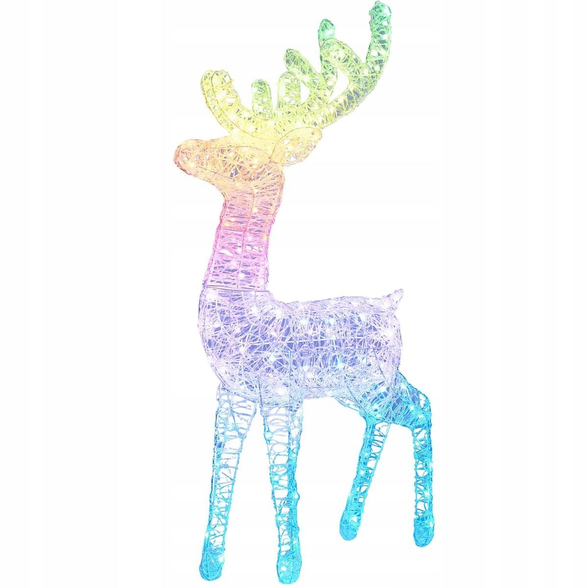 REINDEER Light Decoration Garden Light Ornament 120cm 165 LED RGB Timer