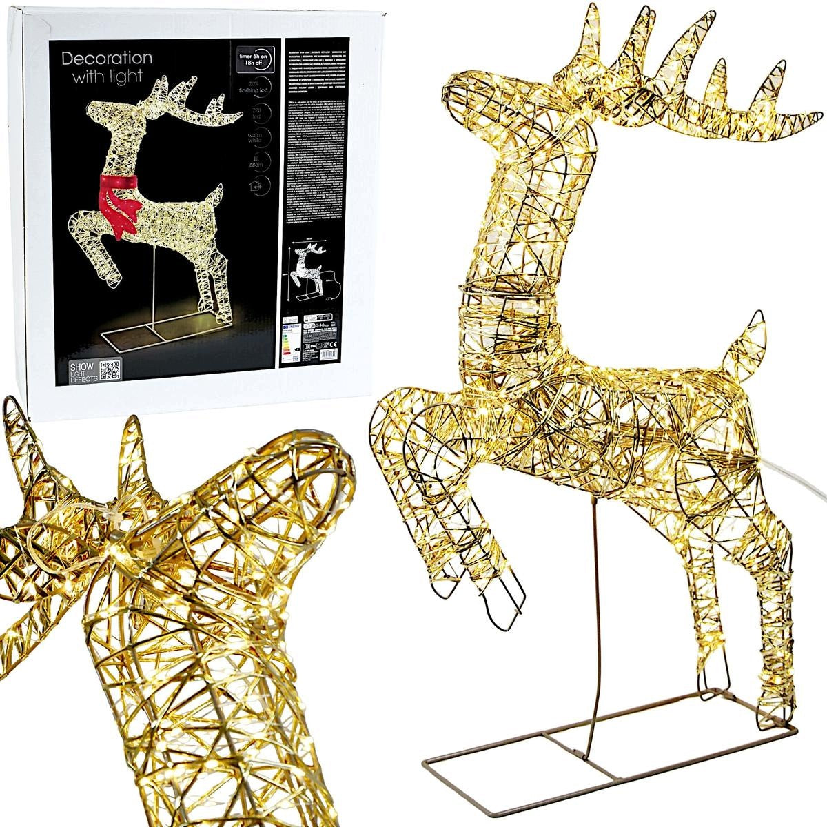 REINDEER World Decoration Garden Light Ornament 88cm 720 LED Timer Manufacturer code 1013997
