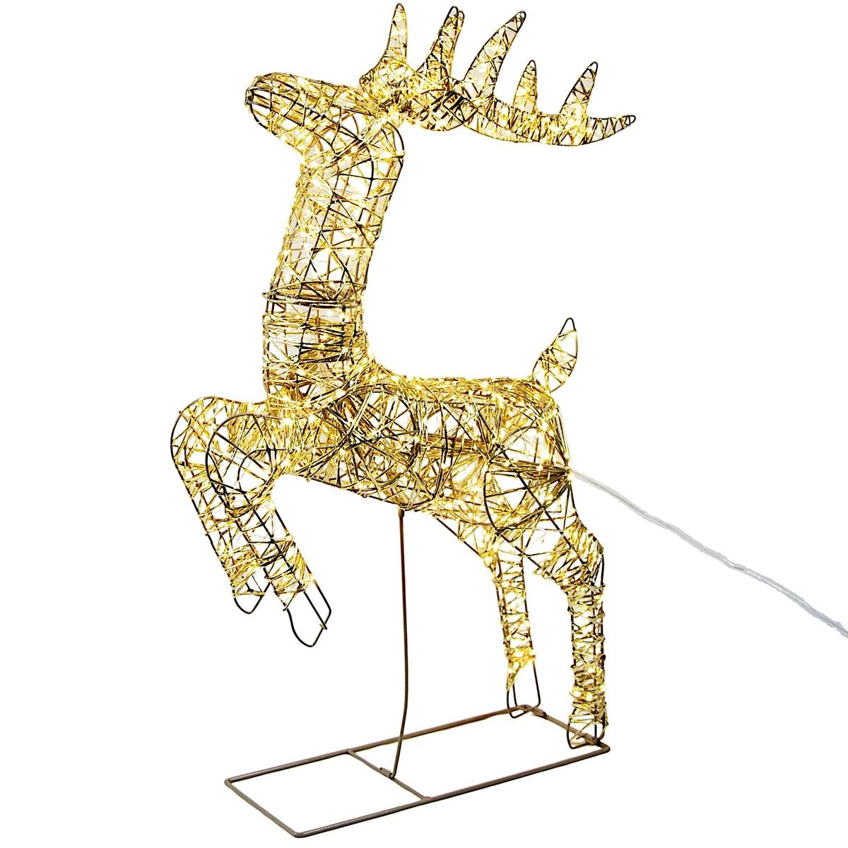 REINDEER World Decoration Garden Light Ornament 88cm 720 LED Timer