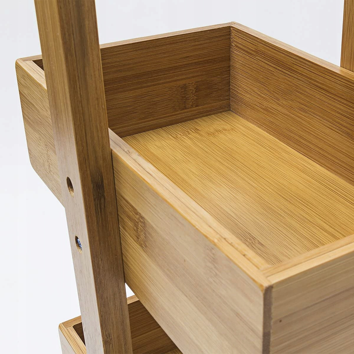 RELAXDAYS Bookcase bathroom rack 18 x 25 x 75 cm bamboo 4 baskets Furniture color shades of beige