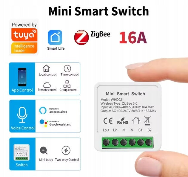 RELAY DRIVER 16A ZigBee 3.0 Tuya