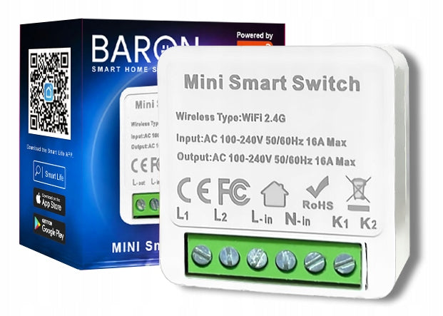RELAY MODULE DUAL TWO CHANNEL WIFI SWITCH SOCKET TUYA SMART 16A