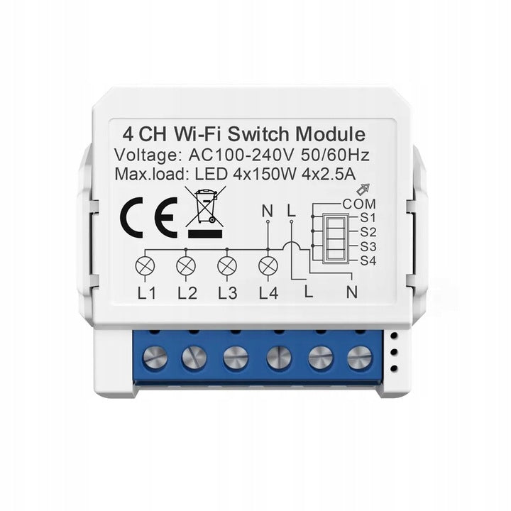 RELAY STAIR SWITCH CONTROL MODULE 4 CHANNEL 4x150W WIFI