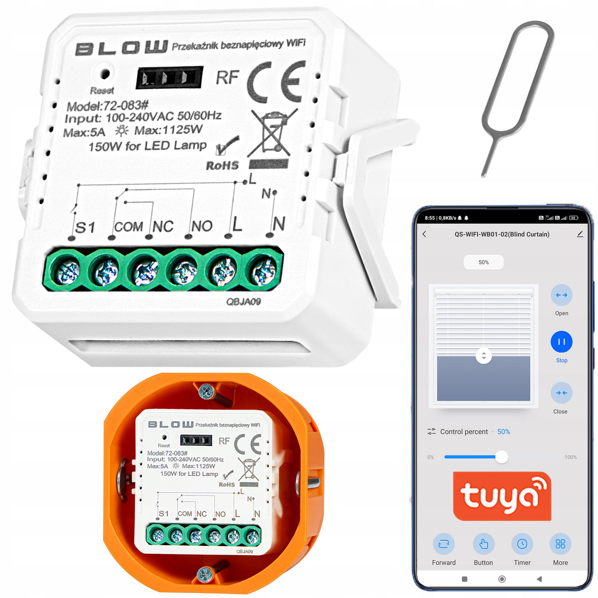 RELAY SWITCH WIFI NO-VOLTAGE CONTROLLER TUYA SMART RF