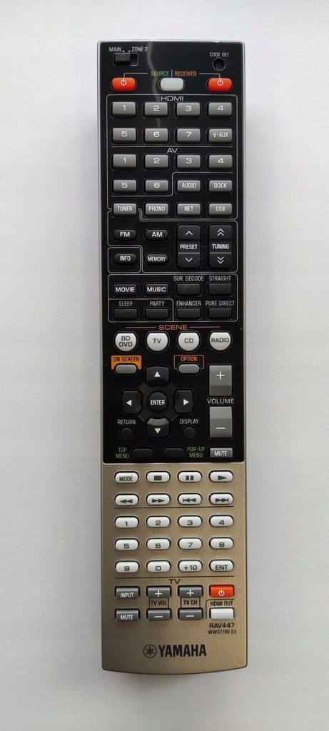 REMOTE CONTROL YAMAHA RAV447 RX-V871 RX-V771 ORIGINAL!! Manufacturer code RAV447
