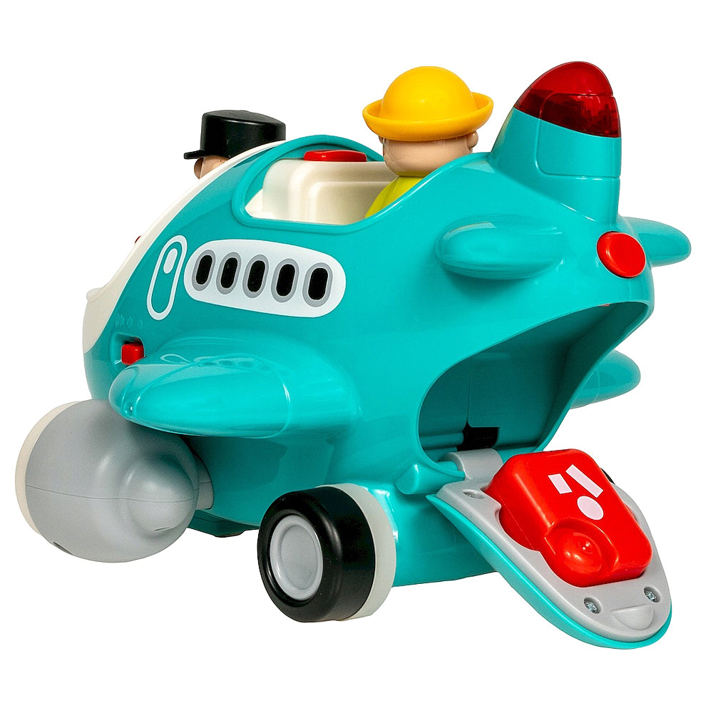 REMOTE CONTROLLED AIRCRAFT WITH SOUND LIGHT AND DRIVE + 2 FIGURES HOLA Brand Hola