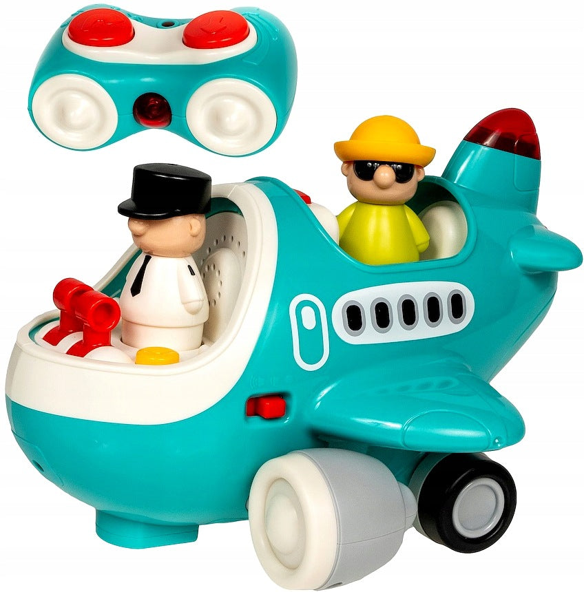 REMOTE CONTROLLED AIRCRAFT WITH SOUND LIGHT AND DRIVE + 2 FIGURES HOLA Packaging status original