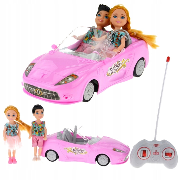 REMOTE CONTROLLED DOLL CAR + LALKA DRIVER CAR RC CONVERTIBLE !