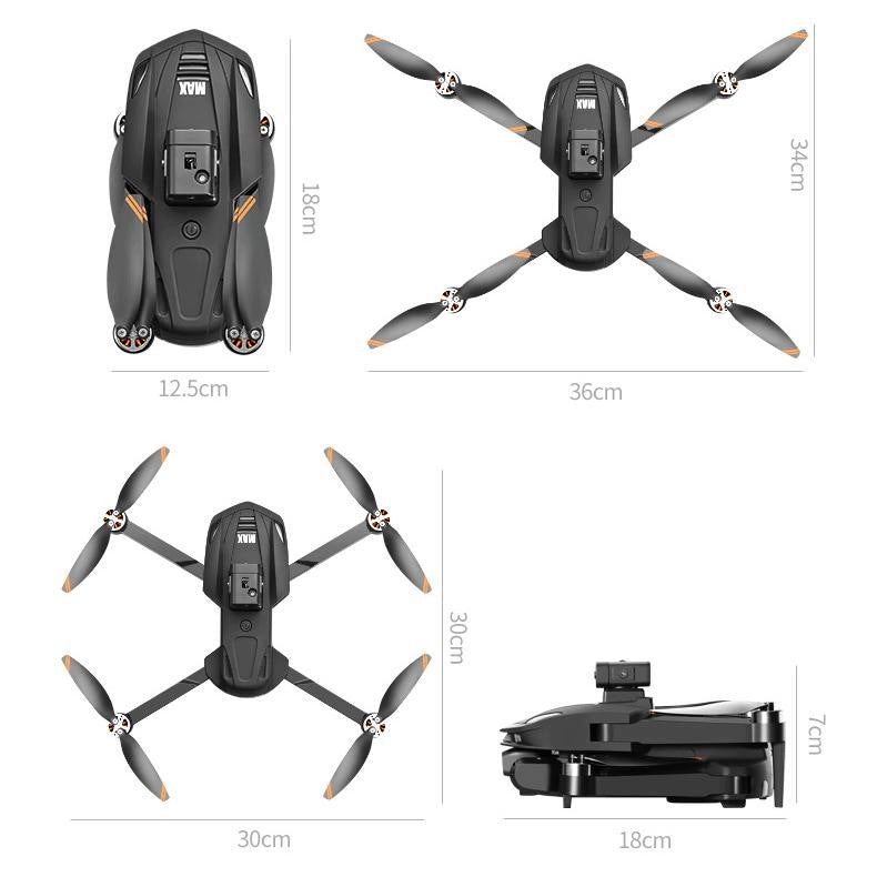 REMOTE CONTROLLED DRONE 3 batteries 3000m to 90min Flight 35km/h GPS case Packaging status original