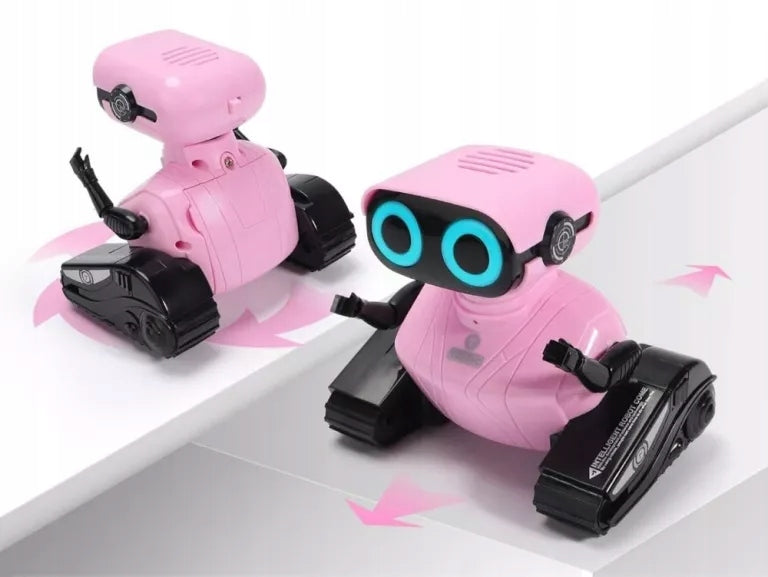 REMOTE CONTROLLED ROBOT WITH ILLUMINATED LED EYES AND MUSIC