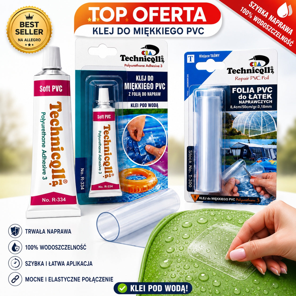 REPAIR KIT FOR INFLATABLE POOL MATTRESSES CIRCLE INFLATABLE GLUE + PATCH Packaging status original