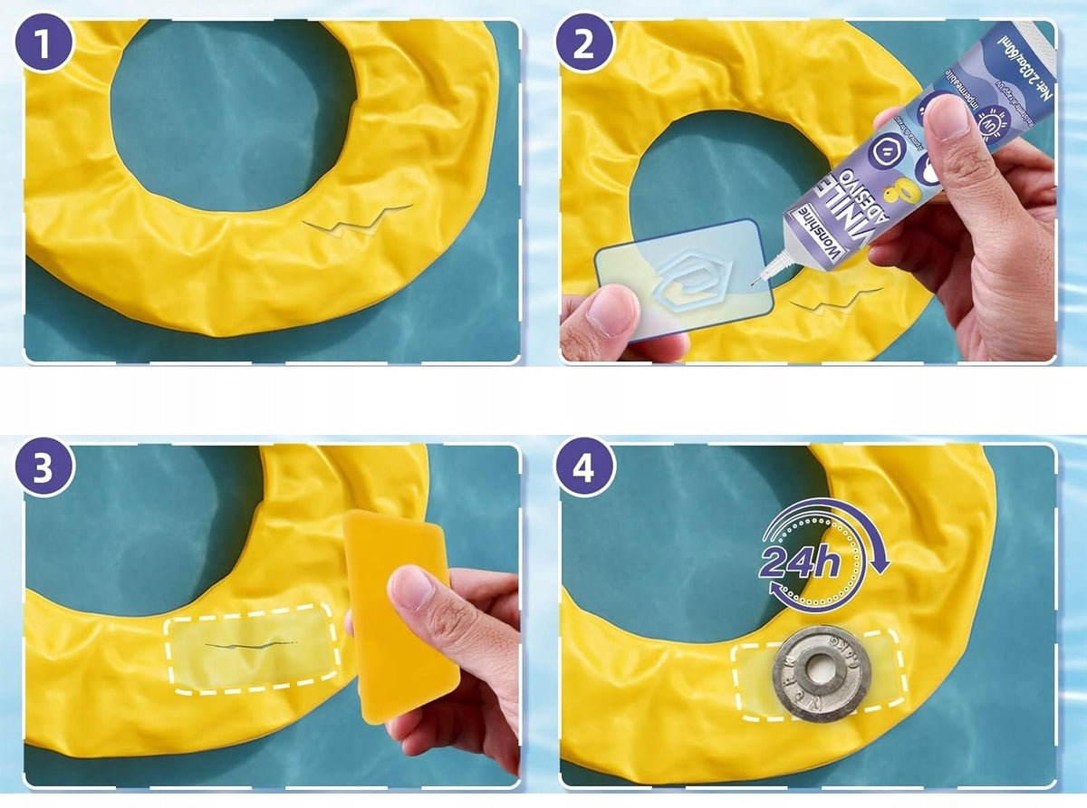 REPAIR SET FOR SWIMMING POOL INFLATABLE TOYS PVC MATTRESSES 60 ML Manufacturer code NMHJKU