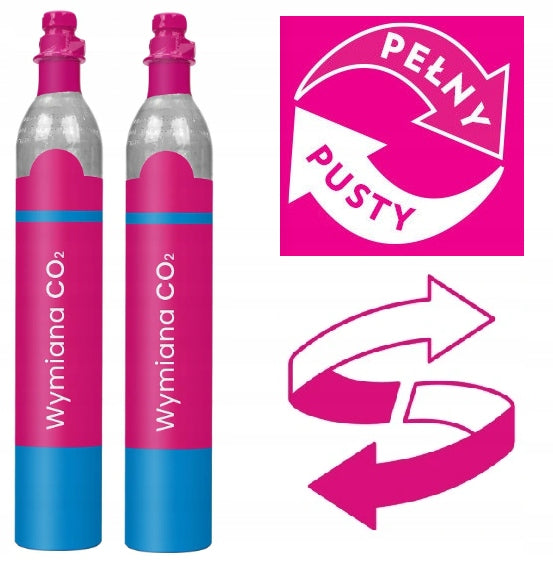 REPLACEMENT 2 X FILLING OF CO2 CYLINDERS PINK SODA