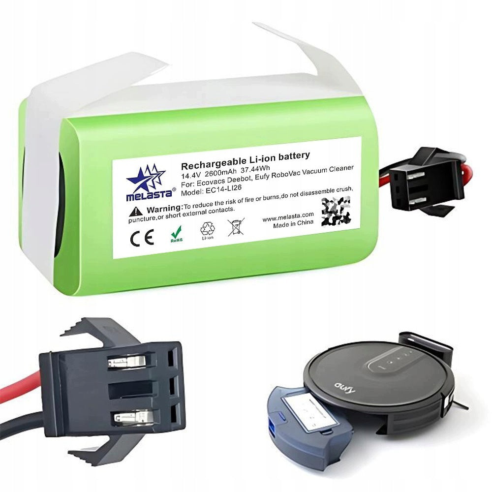 REPLACEMENT BATTERY FOR EUFY ROBOVAC 11S 15C 30 TESVOR X500 DEEBOT 2600MAH Manufacturer no brand