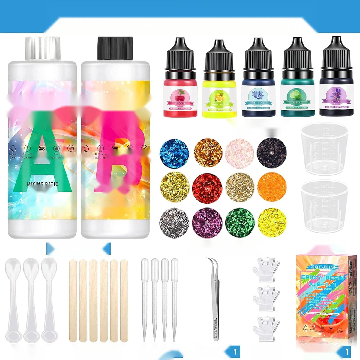 RESIN SET OF 1016 ML EPOXY ARTISTIC TRANSPARENT CASTING Brand no brand