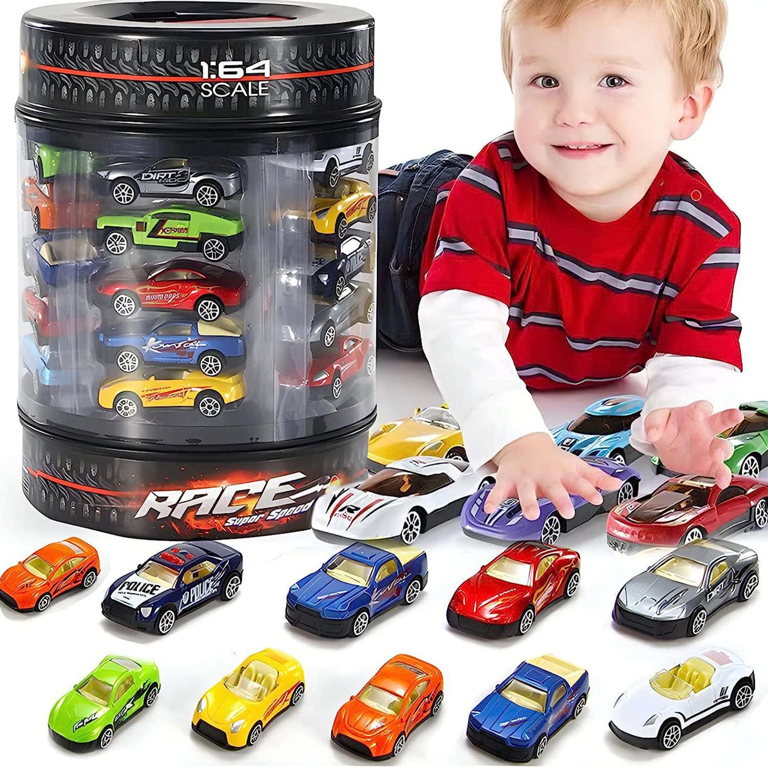 RESORAKI METAL CARS SET FOR CHILDREN COLORFUL 25 PIECES Packaging status original