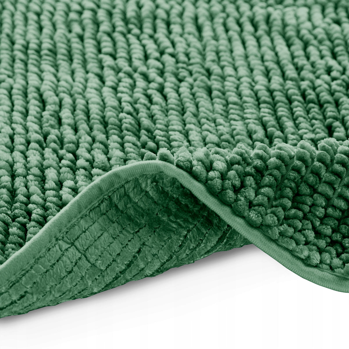RESTILO Bathroom Rug Non-Slip Chenille Shaggy 70X120 Green Manufacturer code 190000680