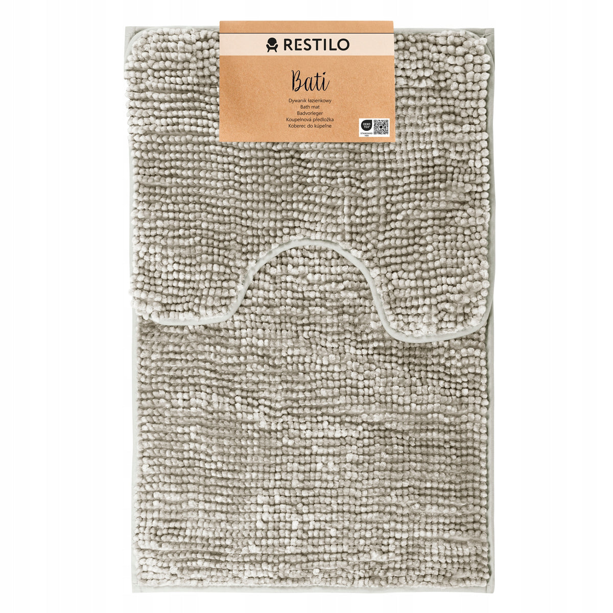 RESTILO Bathroom Rugs Non-slip shaggy set 50X80+40X50 Beige