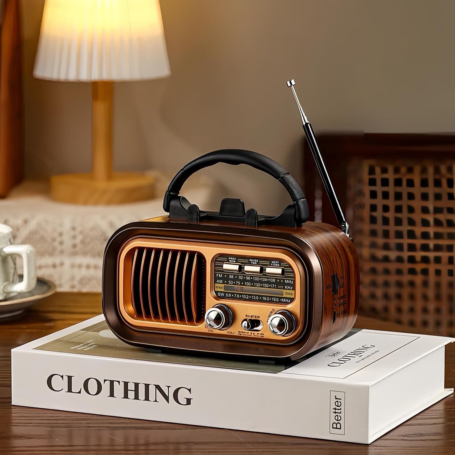 RETRO KITCHEN RADIO CLASSIC AM FM SW BLUETOOTH SD TF AUX SOLAR Brand Golon