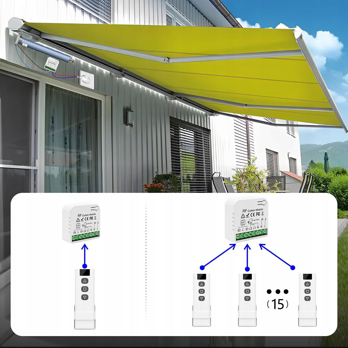 RF Remote Control Module 433MHz AC230V 100m Tedeligo Manufacturer code b0cwl63kk1