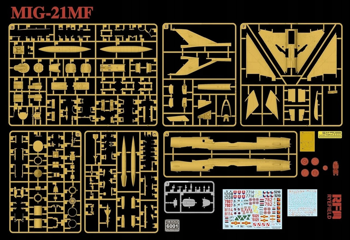 RFM 6001 MiG-21MF Fishbed fighter (Poland decal) model aircraft 1/48 Packaging status original