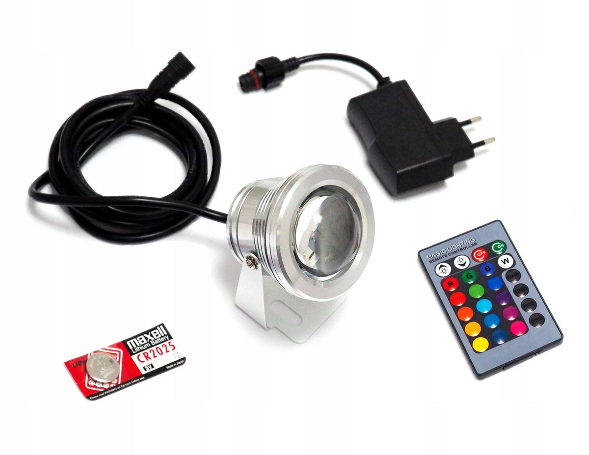 RGB LED LAMP 12V power supply 230V halogen diode waterproof IP67 pond swimming pool Manufacturer code ZS-LED-RGB
