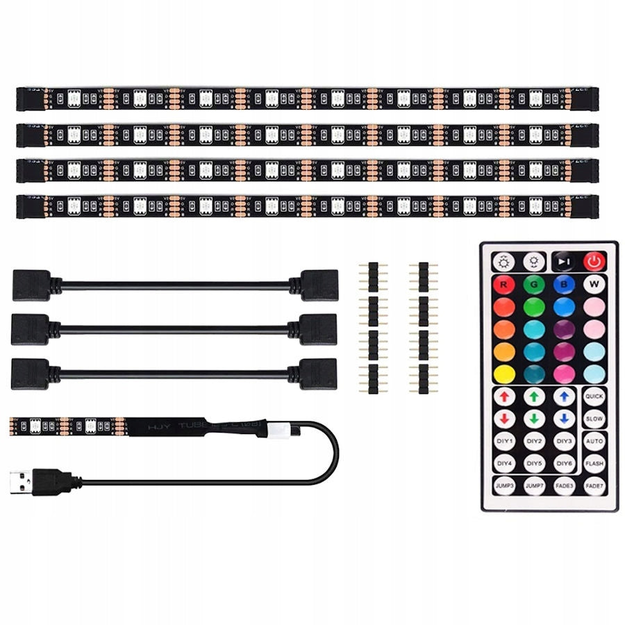 RGB LED strip USB backlight TV 4x0,5m remote control Manufacturer code ZD4D
