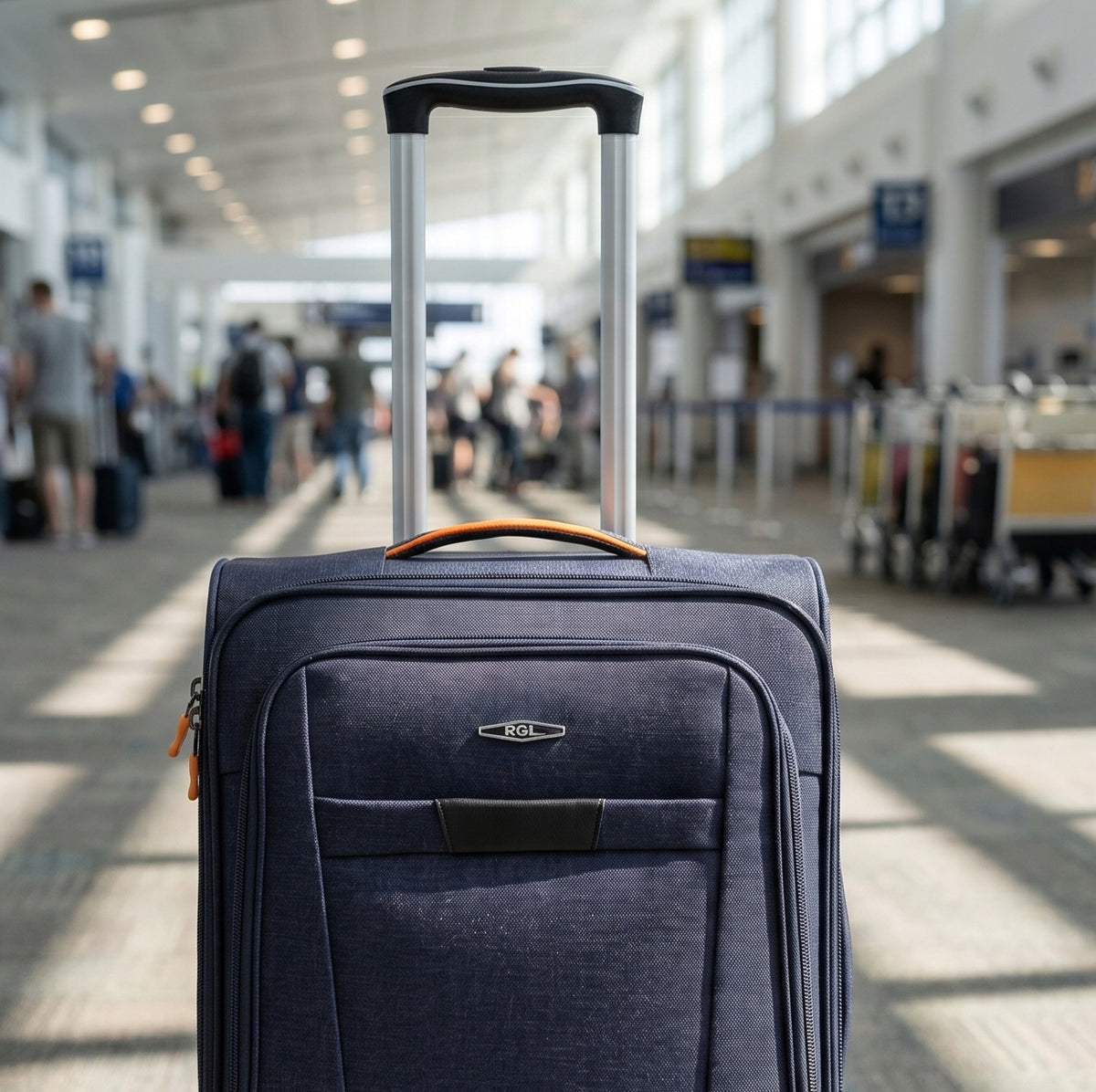 RGL LARGE MATERIAL TRAVEL SUITCASE XXL BAG 4 WHEELS CIPHER LUGGAGE Manufacturer code duża S030