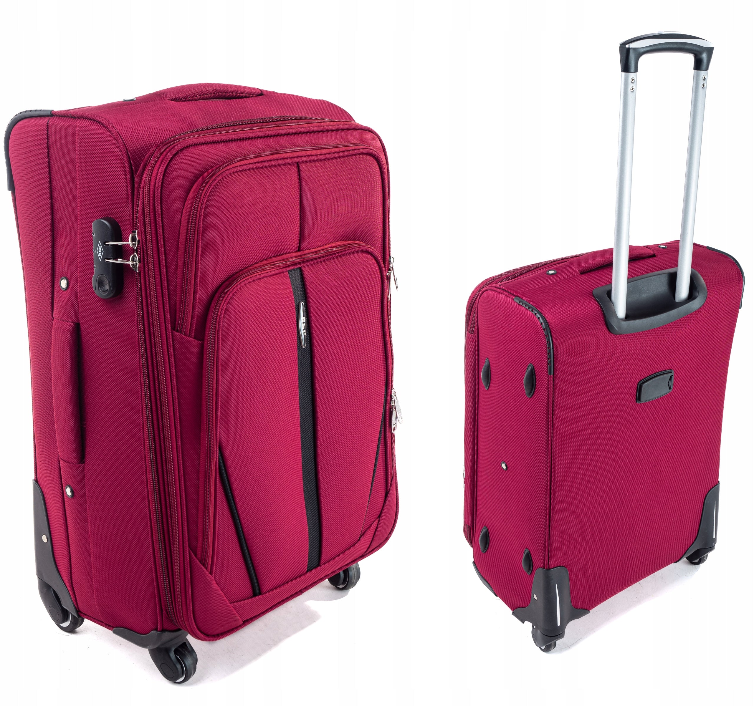 RGL Medium XL Travel Suitcase on 4 Wheels Soft Material Brand RGL
