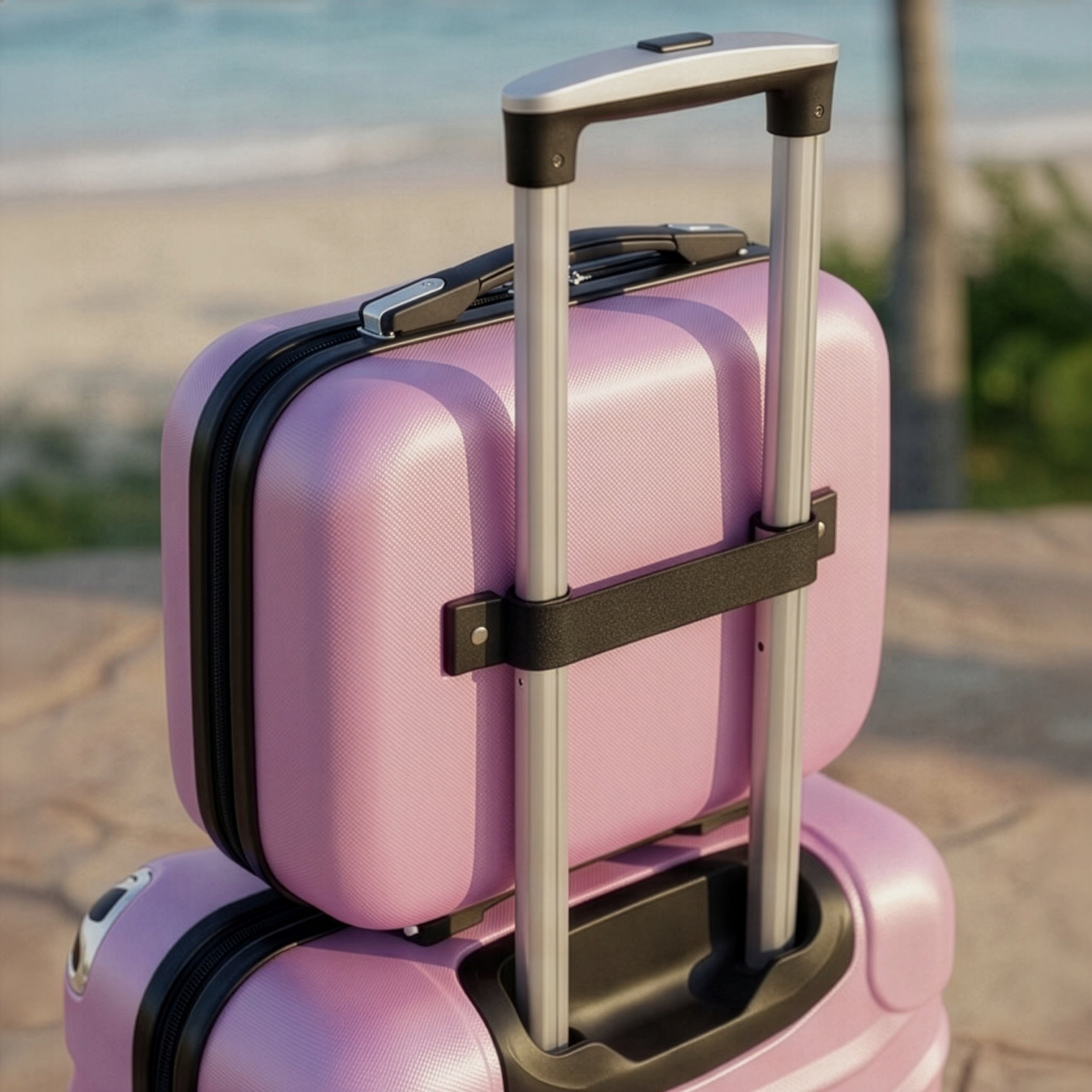 RGL SET 2in1 LARGE TRAVEL SUITCASE + CHEST COSMETIC BAG LUGGAGE ORGANIZER Height 69 cm