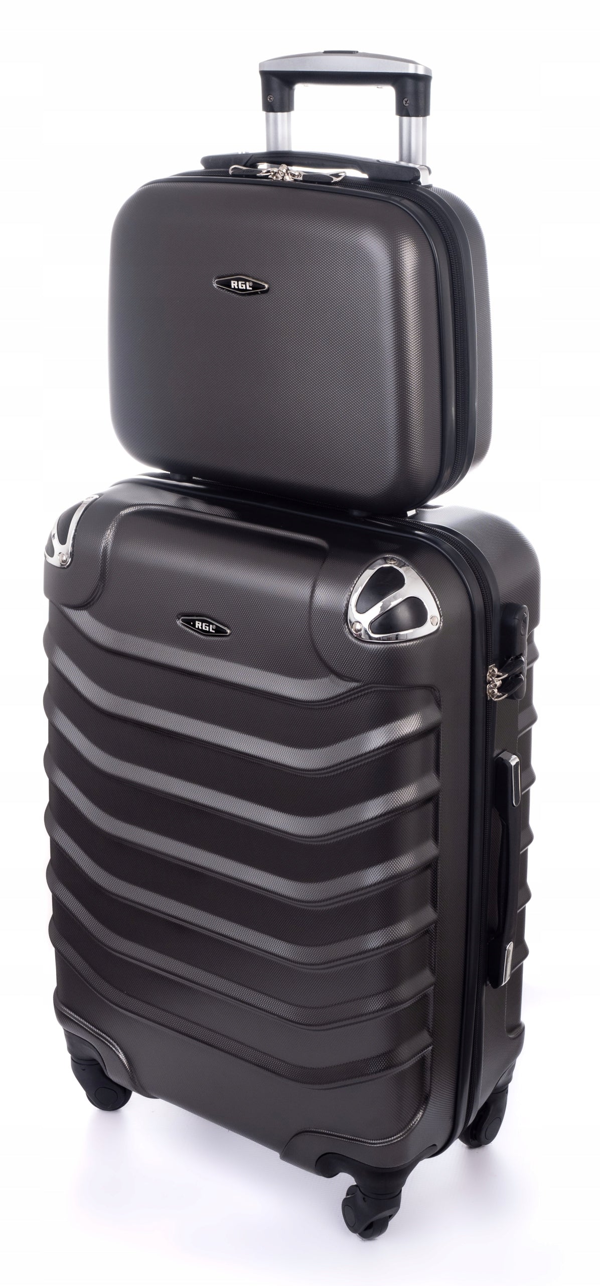 RGL Set of 2in1 Small Cabin Suitcase L + CHEST COSMETIC BAG LUGGAGE Model 730 L