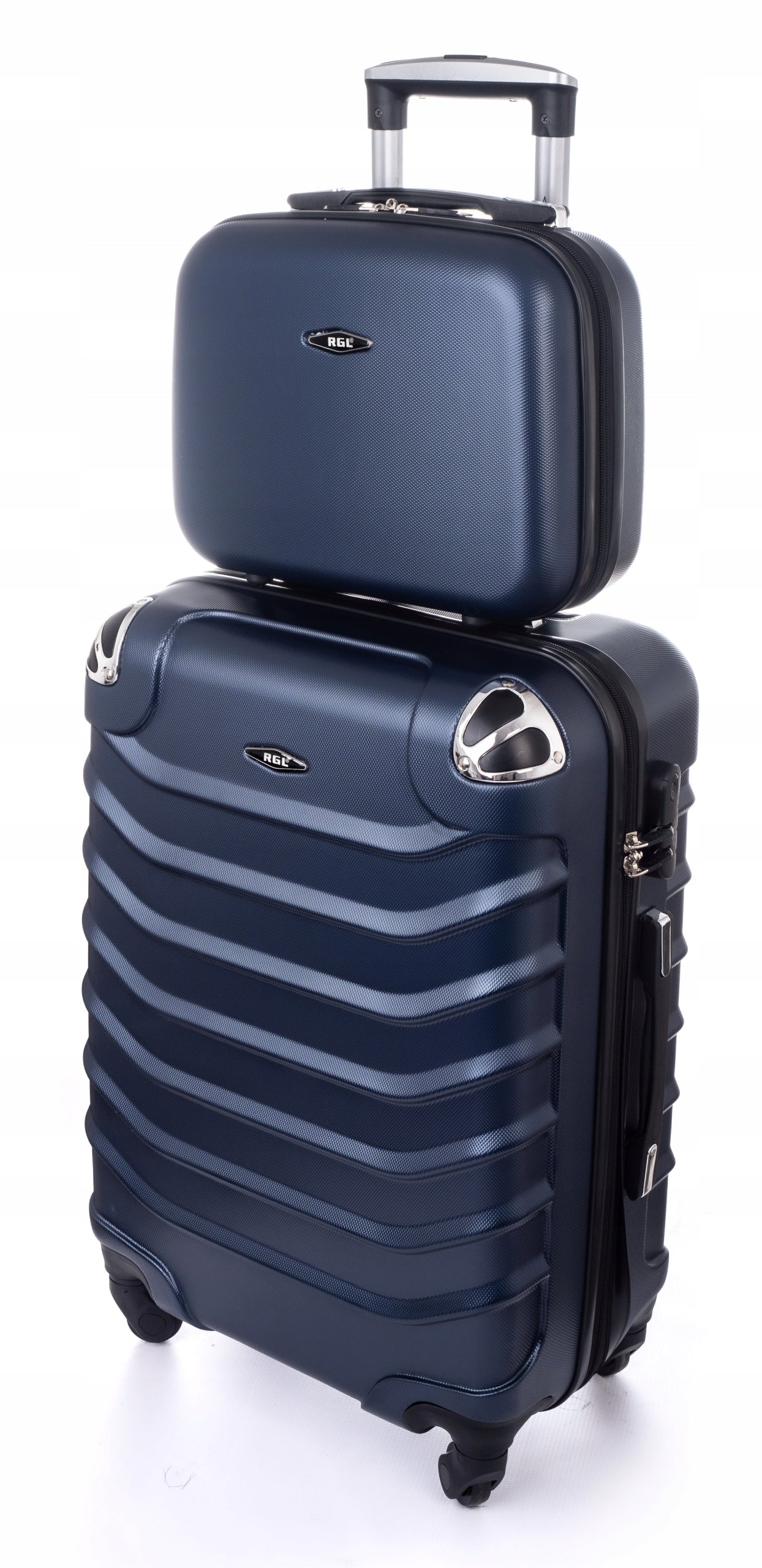 RGL Set of 2in1 Small Cabin Suitcase L + CHEST COSMETIC BAG Luggage Bag Brand RGL