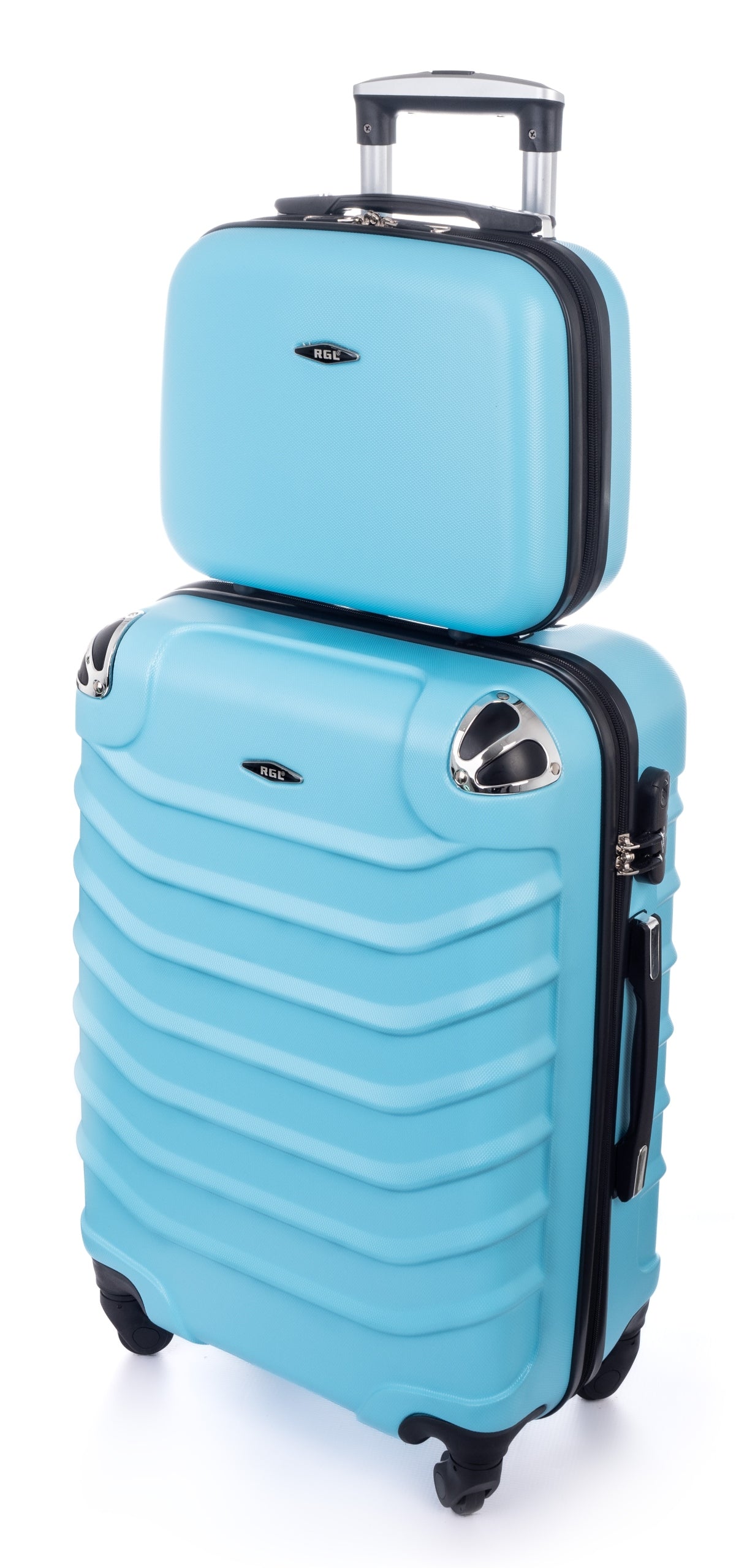 RGL Set of 2in1 Small Cabin Suitcase L + CHEST COSMETIC BAG Luggage Bag