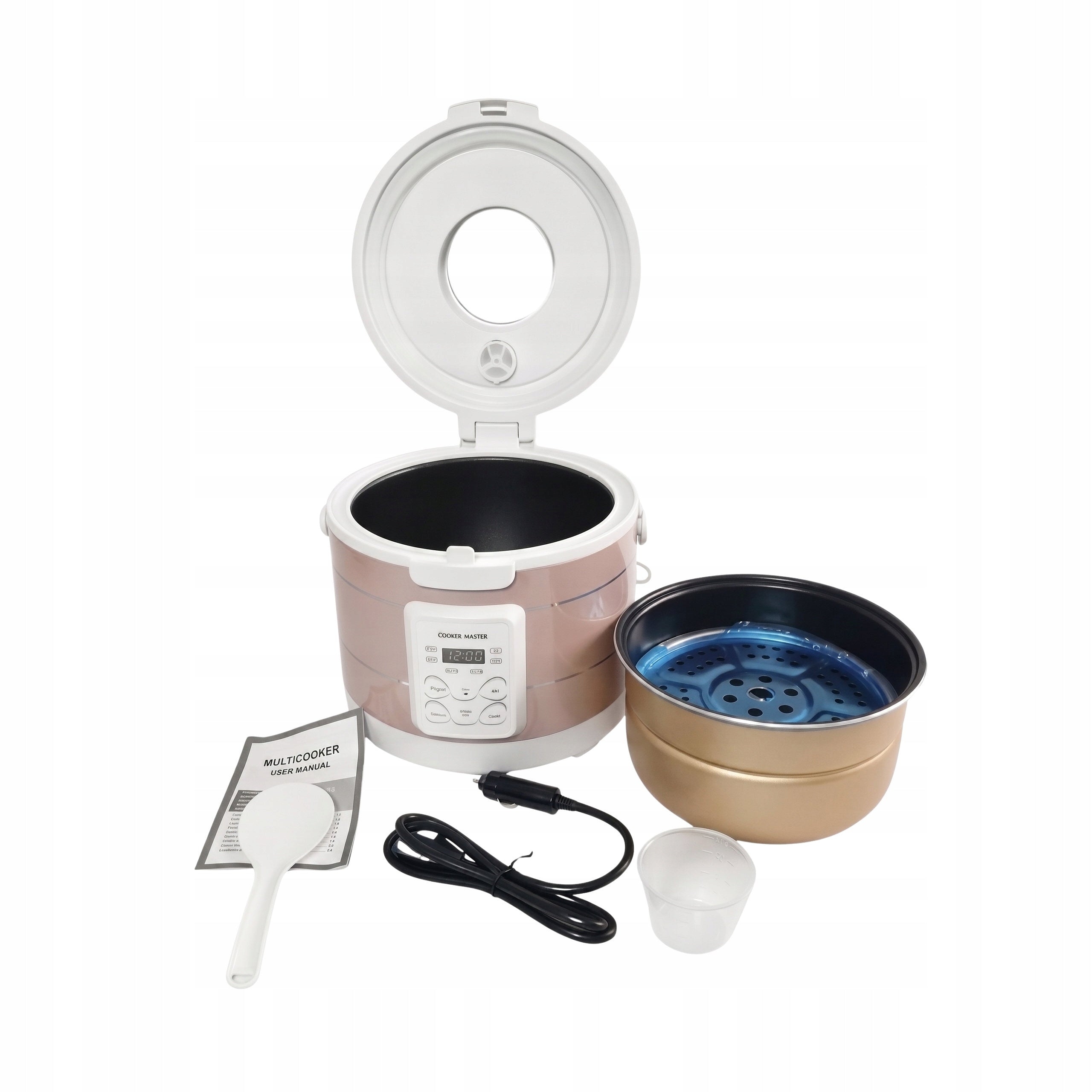 RICE COOKER 3L MULTICOOKER tourist 12V 24V TIR bus LCD timer Manufacturer code RYŻOWAR SAMOCHODOWY 3L 12/24V