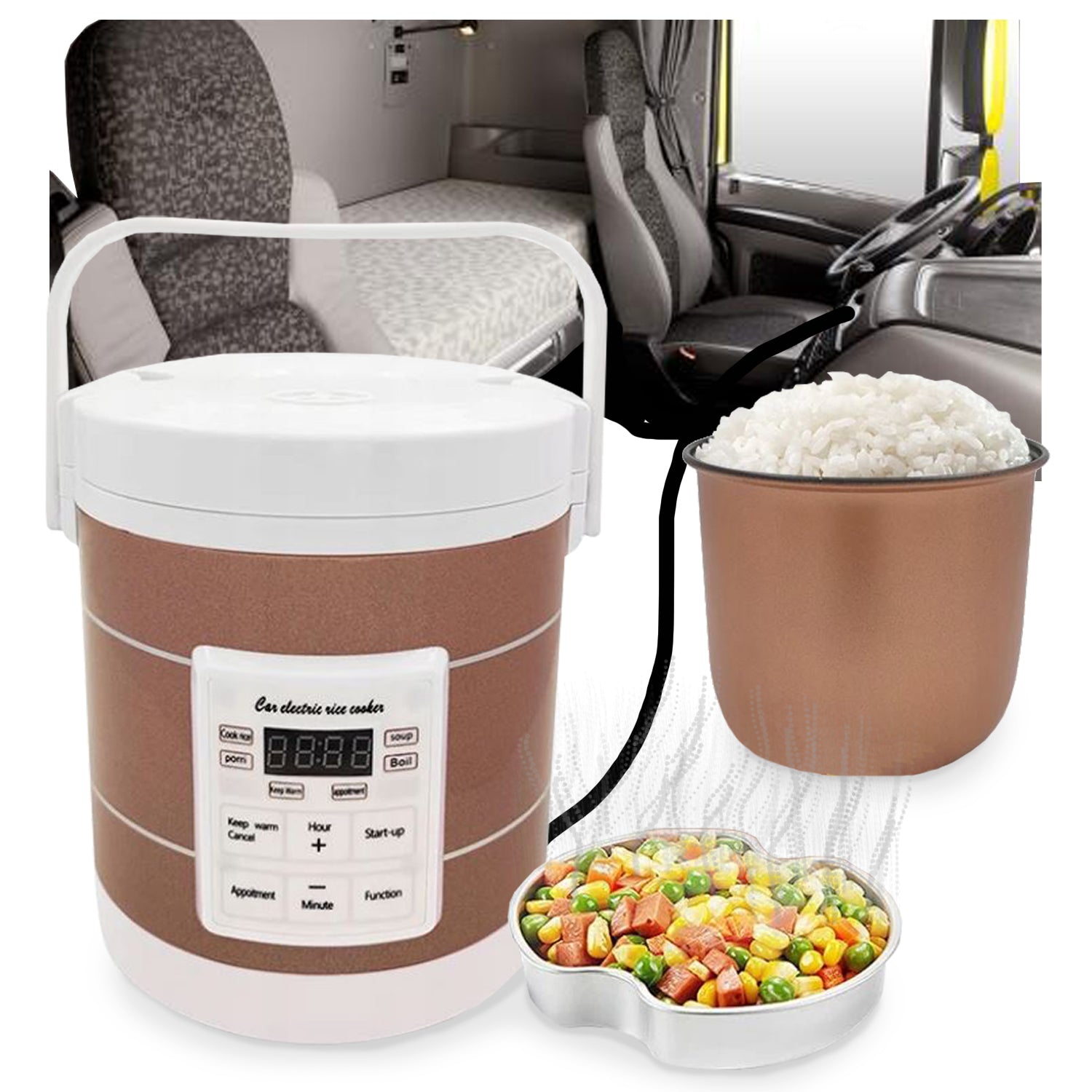 RICE COOKER CAR MULTICOOKER 1,6l 12V 24V HEALTHY MEAL