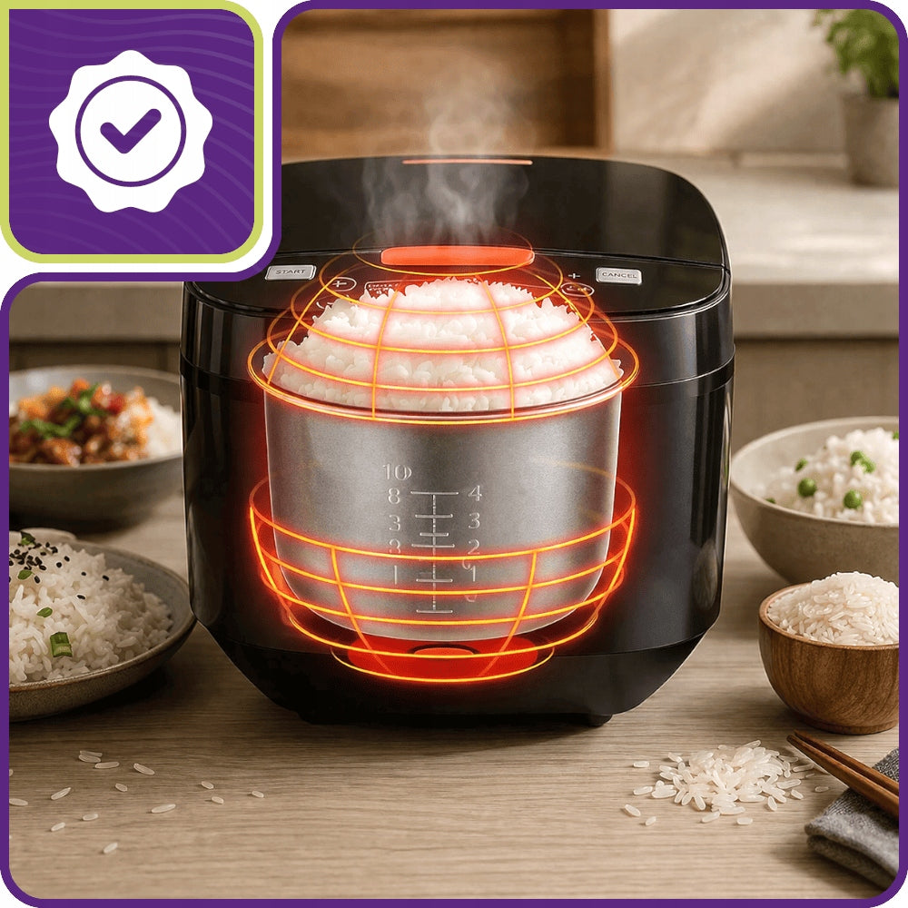 RICE COOKING POT PRESSURE COOKER DEVICE Multicooker rice cooker black Manufacturer code Gotowacz ryż parowar nieprzywierający