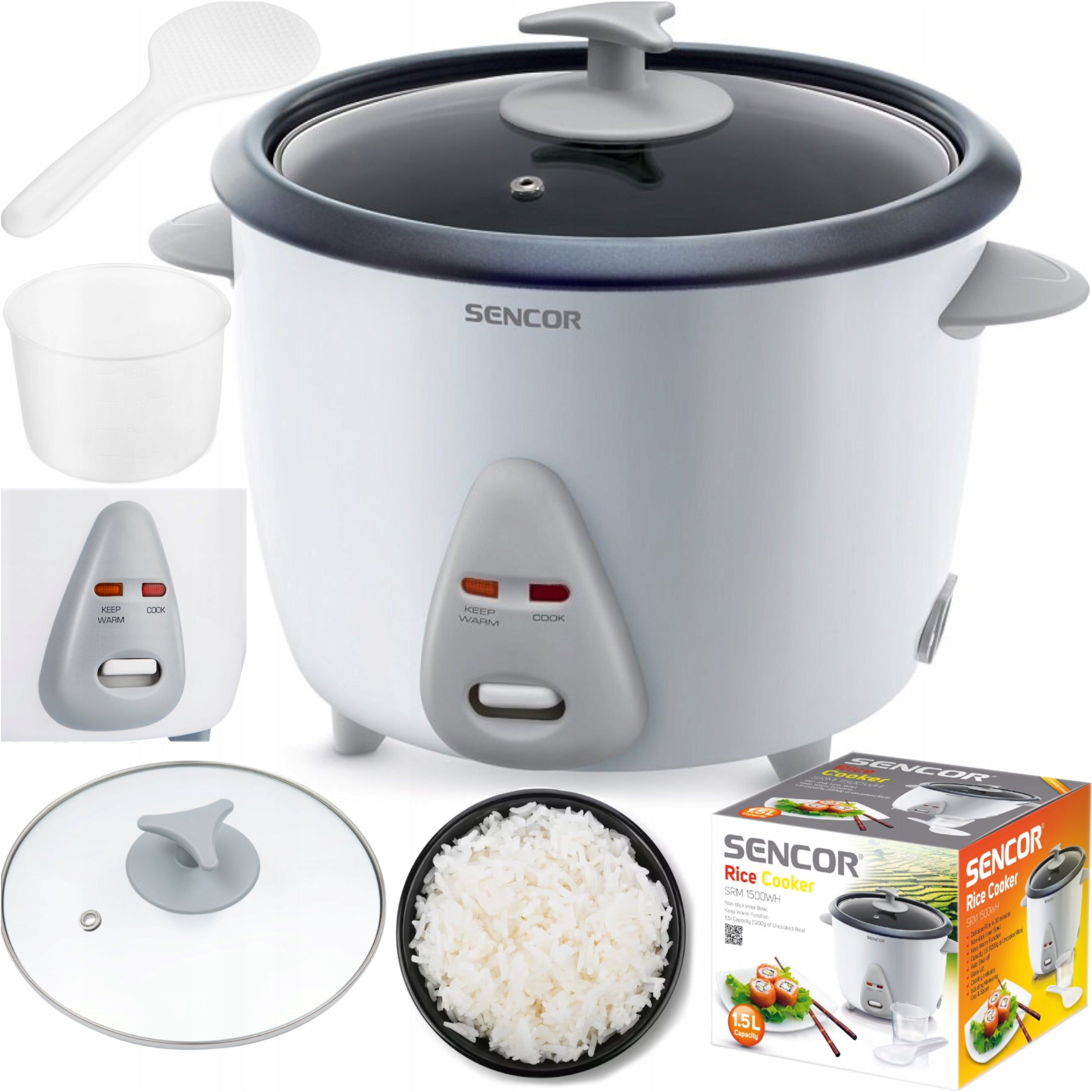 RICE COOKING POT PRESSURE COOKER GROATS RICE VEGETABLES 1,5L 500W Brand no brand