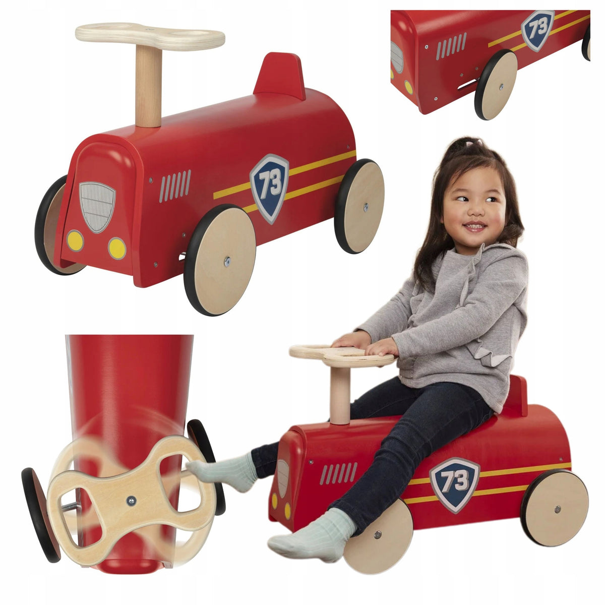 RIDE-ON WOODEN WALKER PLAYTIVE RUTSCHAUTO CAR Manufacturer code JEŹDZIK CHODZIK DREWNIANY PLAYTIVE