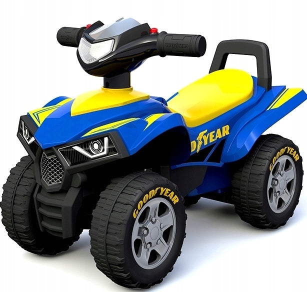 RIDER WALKER PUSHER FOR CHILDREN GOODYEAR BLUE HORN LIGHT 1-3YEARS Color blue