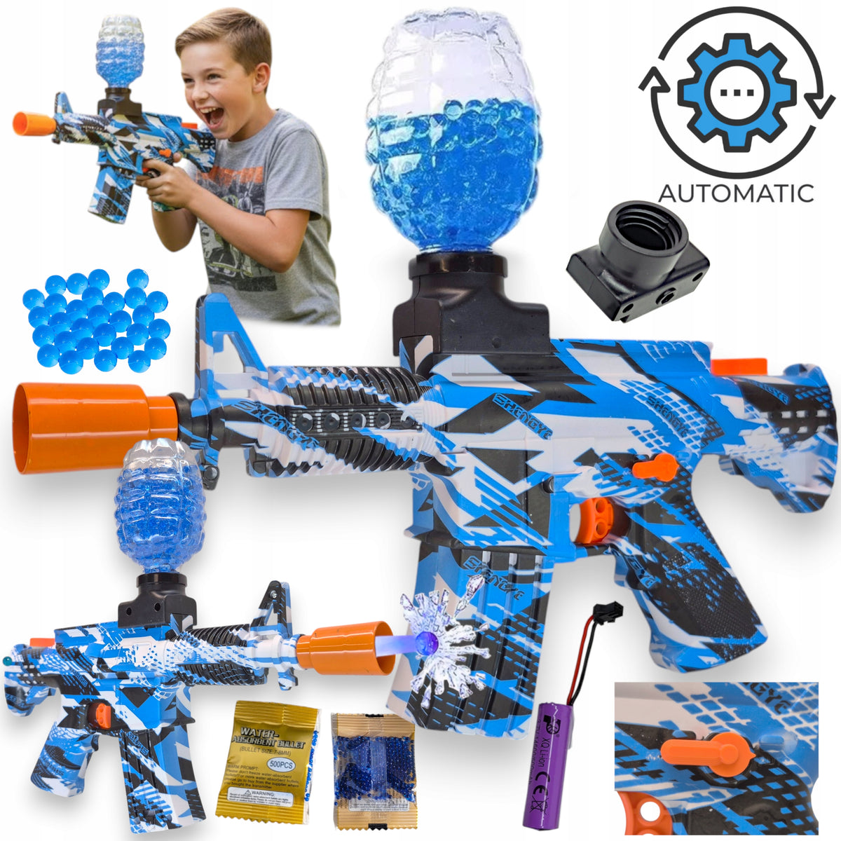 RIFLE M4A1 AUTOMATIC FOR WATER GEL BALLS ORBEEZ GUN Safe
