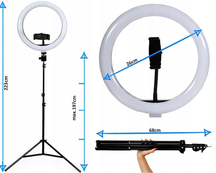 RING LAMP PHONE HOLDER TRIPOD RING LED SELFIE WITH TRIPOD Brand DexXer